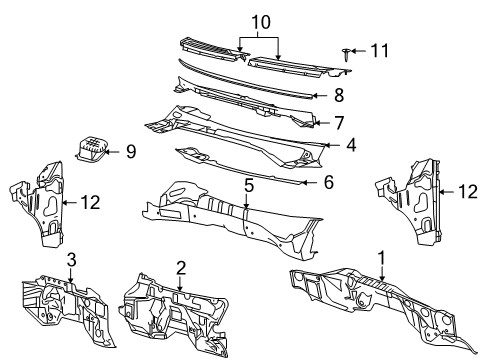 2013 Ford F-150 Cab Cowl Diagram 4 - Thumbnail