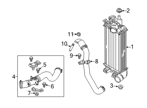 2018 Ford Focus Intercooler Diagram for CV6Z-6K775-A