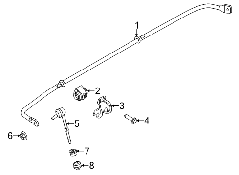 2018 Ford Focus Suspension Components, Control Arm, Ride Control, Stabilizer Bar Diagram 3 - Thumbnail