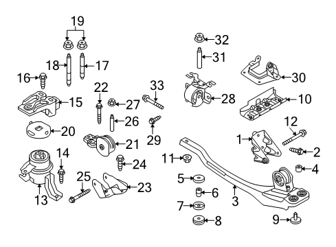 2009 Mercury Mariner Bolt Diagram for -W500743-S439