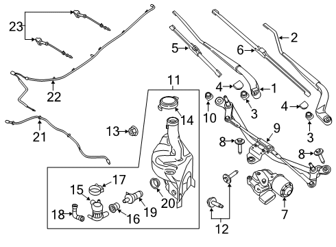 2020 Ford Ranger Wipers Diagram 2 - Thumbnail