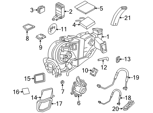 2005 Lincoln Navigator Motor Assembly - Blower Diagram for 6L1Z-19805-A