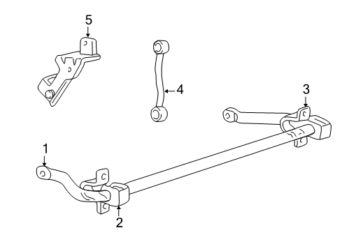 2001 Ford F-350 Super Duty Bracket - Stabiliser Bar - Front Diagram for YC3Z-5C495-AA