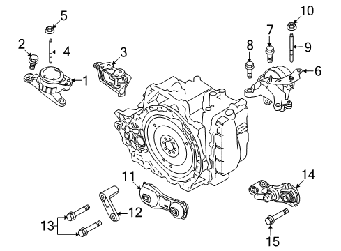 2014 Ford Explorer Engine & Trans Mounting Diagram 3 - Thumbnail