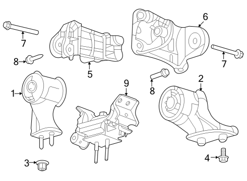 2022 Ford Bronco Engine & Trans Mounting Diagram 3 - Thumbnail