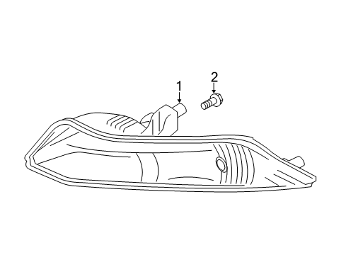 2019 Ford Mustang Parking Light - Without Bulb Diagram for JR3Z-13200-A