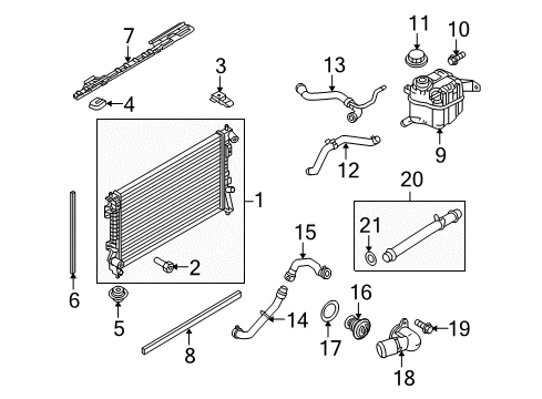 2018 Ford Police Interceptor Sedan Connection - Water Outlet Diagram for AA5Z-8592-A