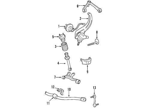 2004 Ford Thunderbird Front Suspension, Control Arm Diagram 2 - Thumbnail