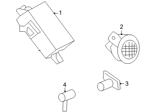 2010 Lincoln MKX Parking Aid Diagram 1 - Thumbnail