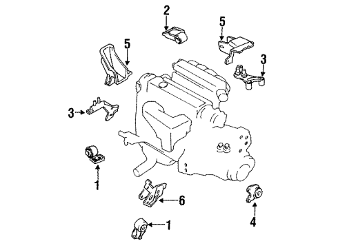 1989 Ford Probe Insulator Assembly Diagram for E92Z6038G