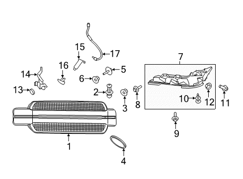 2020 Ford F-150 Grille & Components Diagram 2 - Thumbnail