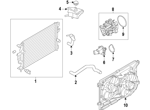 2013 Ford Fusion Pump Assembly - Water Diagram for 1S7Z-8501-K