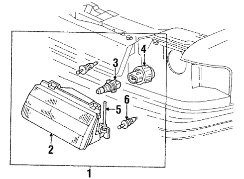 1992 Ford Tempo Headlamps Diagram