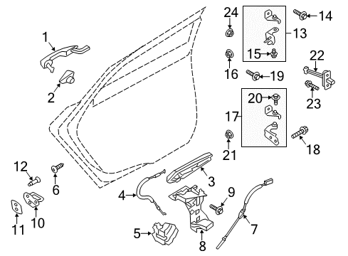 2013 Ford Fusion Rear Door Diagram 4 - Thumbnail