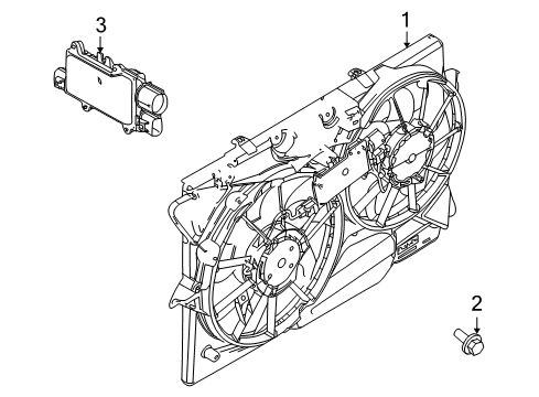 2018 Lincoln MKT Cooling System, Radiator, Water Pump, Cooling Fan Diagram 1 - Thumbnail