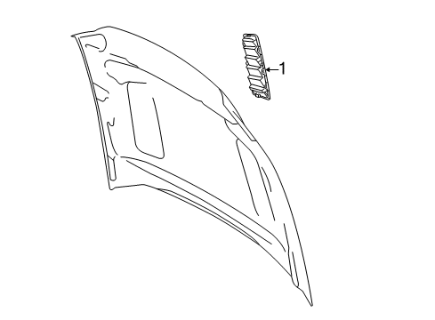 2014 Ford Mustang Exterior Trim - Hood Diagram