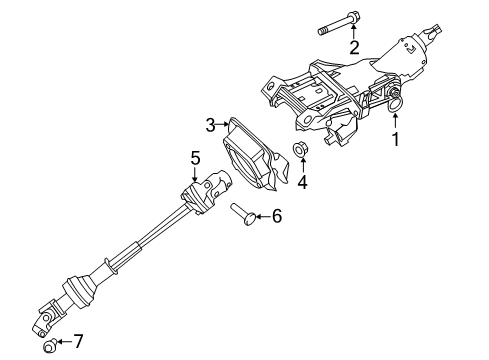 2012 Ford Explorer Steering Column & Wheel, Steering Gear & Linkage Diagram 2 - Thumbnail