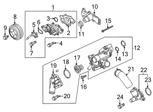 2023 Ford F-150 Screw Diagram for -W713261-S437