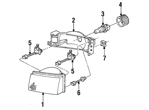 1996 Mercury Villager Headlamps Diagram