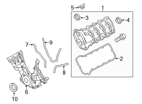 2023 Ford Mustang Valve & Timing Covers Diagram 2 - Thumbnail