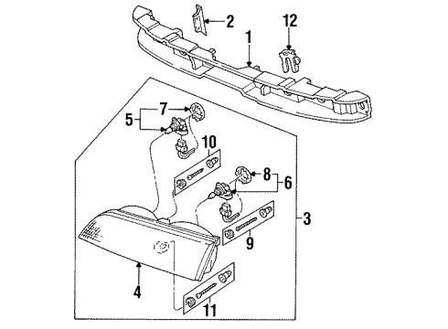 1990 Mercury Cougar Bulbs Diagram