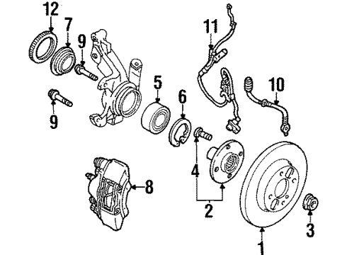 1998 Mercury Tracer Anti-Lock Brakes Diagram 2 - Thumbnail