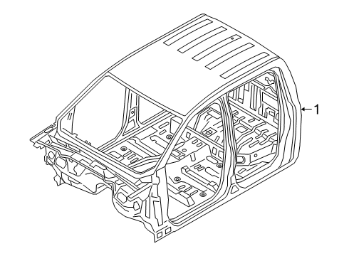 2020 Ford Ranger Cab Assembly Diagram 1 - Thumbnail