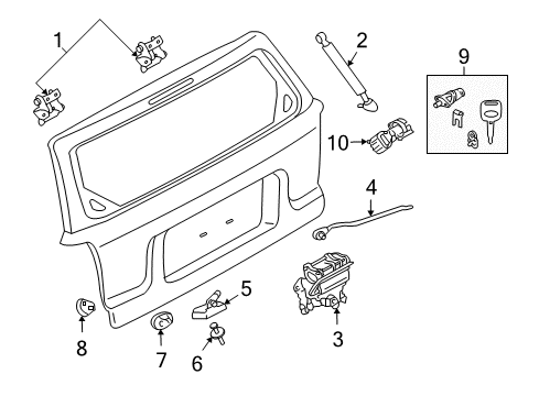 2006 Ford Escape Lift Gate Diagram 3 - Thumbnail