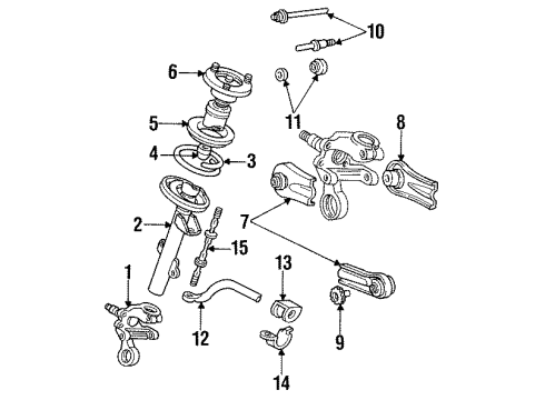 1993 Mercury Sable Kit - Shock Absorber Diagram for 5U2Z-18V125-EA