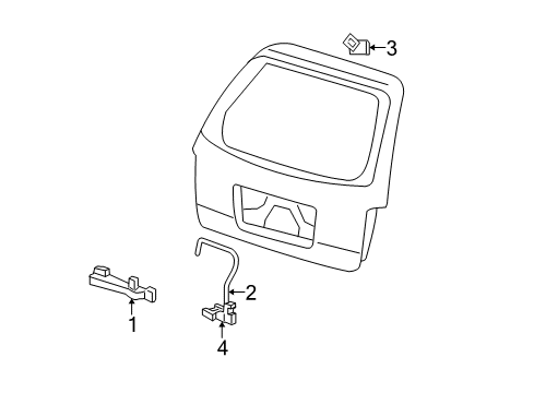 2004 Ford Freestar Control Assembly - Door Lock Remote Diagram for 3F2Z-1743170-BA