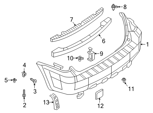 2006 Ford Escape Isolator Assembly - Bumper Bar Diagram for 5L8Z-17906-AA