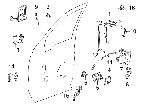 2001 Ford Excursion Rear Door Diagram 3 - Thumbnail