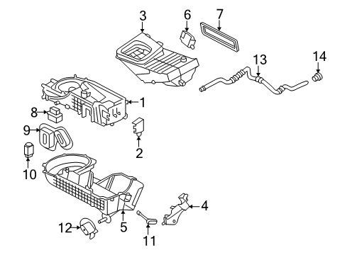 2006 Ford Freestyle Housing - Heater Blower Diagram for 5F9Z-19897-AA