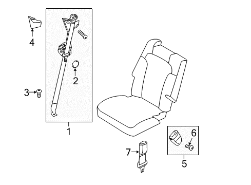 2010 Lincoln MKT Seat Belt Diagram 3 - Thumbnail