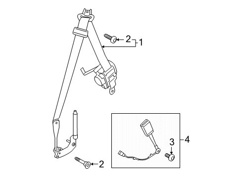 2015 Ford Mustang Seat Belt Diagram 1 - Thumbnail