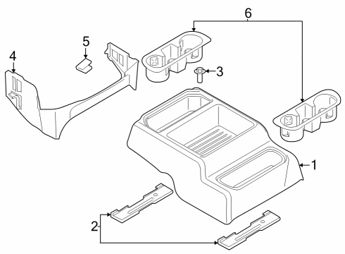 2024 Ford F-250 Super Duty Front Console Diagram 2 - Thumbnail