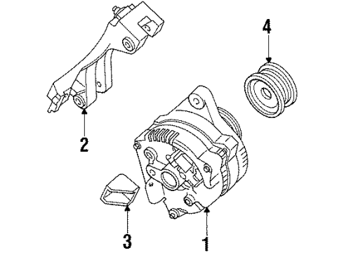 1995 Mercury Mystique Alternator Diagram 2 - Thumbnail