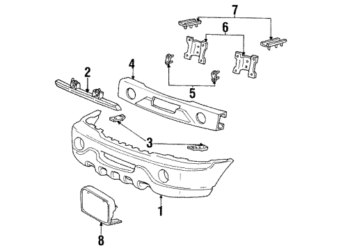 1999 Lincoln Navigator Front Bumper Diagram