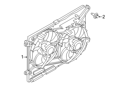 2013 Ford Fusion Cooling System, Radiator, Water Pump, Cooling Fan Diagram 1 - Thumbnail