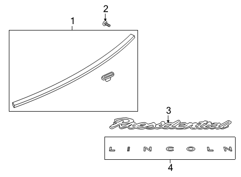 2018 Lincoln Navigator Exterior Trim - Lift Gate Diagram