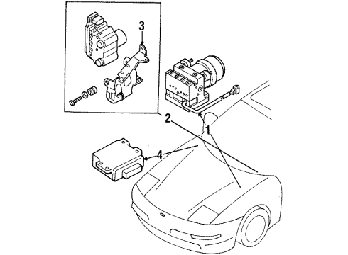 1997 Mercury Tracer Anti-Lock Brakes Diagram 1 - Thumbnail