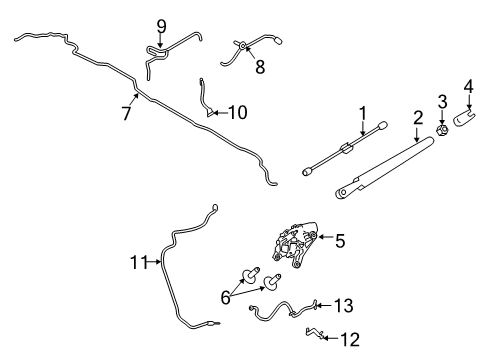 2021 Ford Police Interceptor Utility Wipers Diagram 1 - Thumbnail