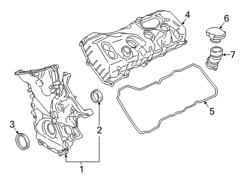 2017 Ford Expedition Valve & Timing Covers Diagram