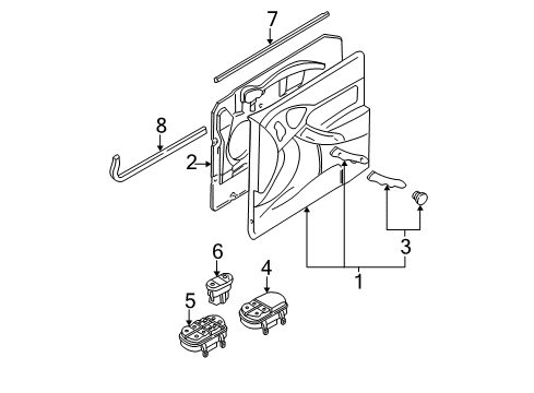 2005 Ford Focus Front Door Diagram 2 - Thumbnail