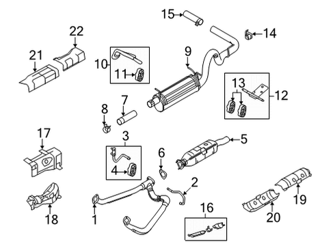 2016 Ford E-350 Super Duty Catalytic Converter Diagram for 9C2Z-5E212-E