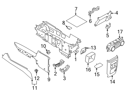 2023 Ford Explorer PANEL ASY - INSTRUMENT TRIM Diagram for MB5Z-7804609-BD