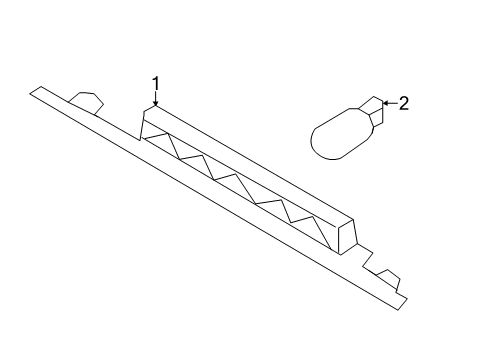 2014 Ford Edge Lamp Assembly - Rear - High Mounted Diagram for CT4Z-13A613-A