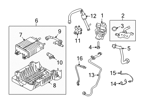 2010 Mercury Mariner Emission Components Diagram 3 - Thumbnail