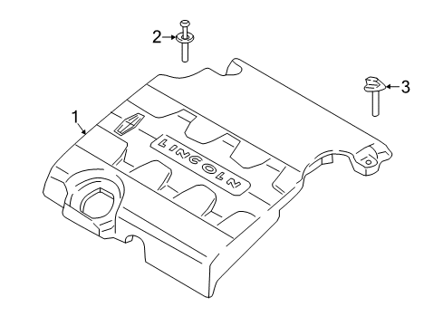 2017 Lincoln Continental Engine Appearance Cover Diagram 3 - Thumbnail