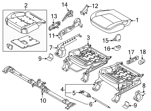 2015 Ford Police Interceptor Utility Front Seat Components Diagram 2 - Thumbnail